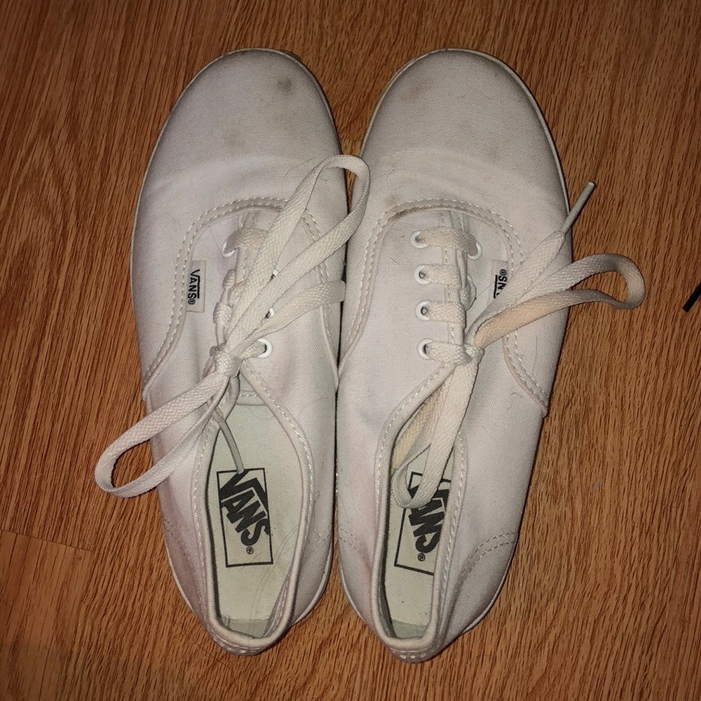 All-White Authentic Vans
